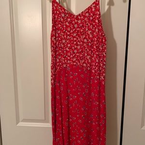 Art class red floral dress